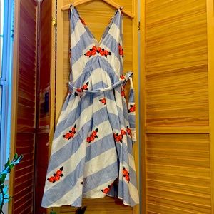 & Other Stories — Belted v-neck midi dress